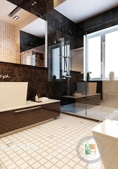  Vách tắm kính biệt thự hiện đại tại Văn Khê Hà Đông