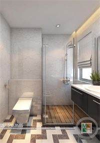 Vách tắm kính chung cư cao cấp Golden Palace căn 128m2 - Nhà Anh Chung