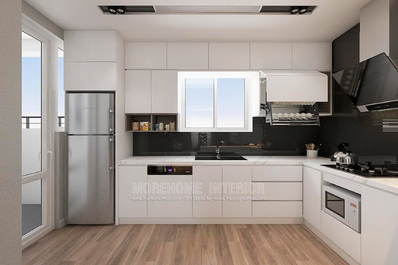 Mẫu tủ bếp gỗ công nghiệp đẹp và ấn tượng Mẫu nội thất chung cư