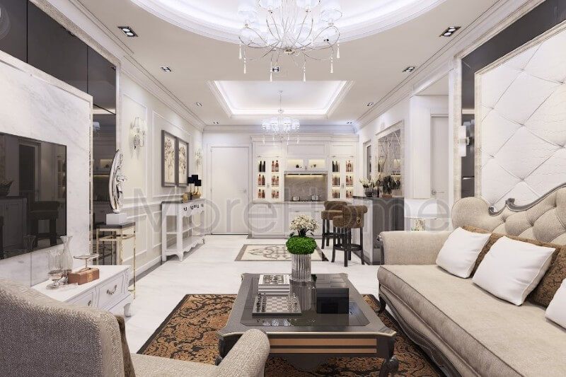 .
Mẫu thiết kế phòng khách chung cư đẹp là sự hòa hợp tinh tế giữa vẻ đẹp hiện đại trẻ trung và cứng cáp cùng với sự êm dịu sang trọng của phong cách nội thất cổ điển.